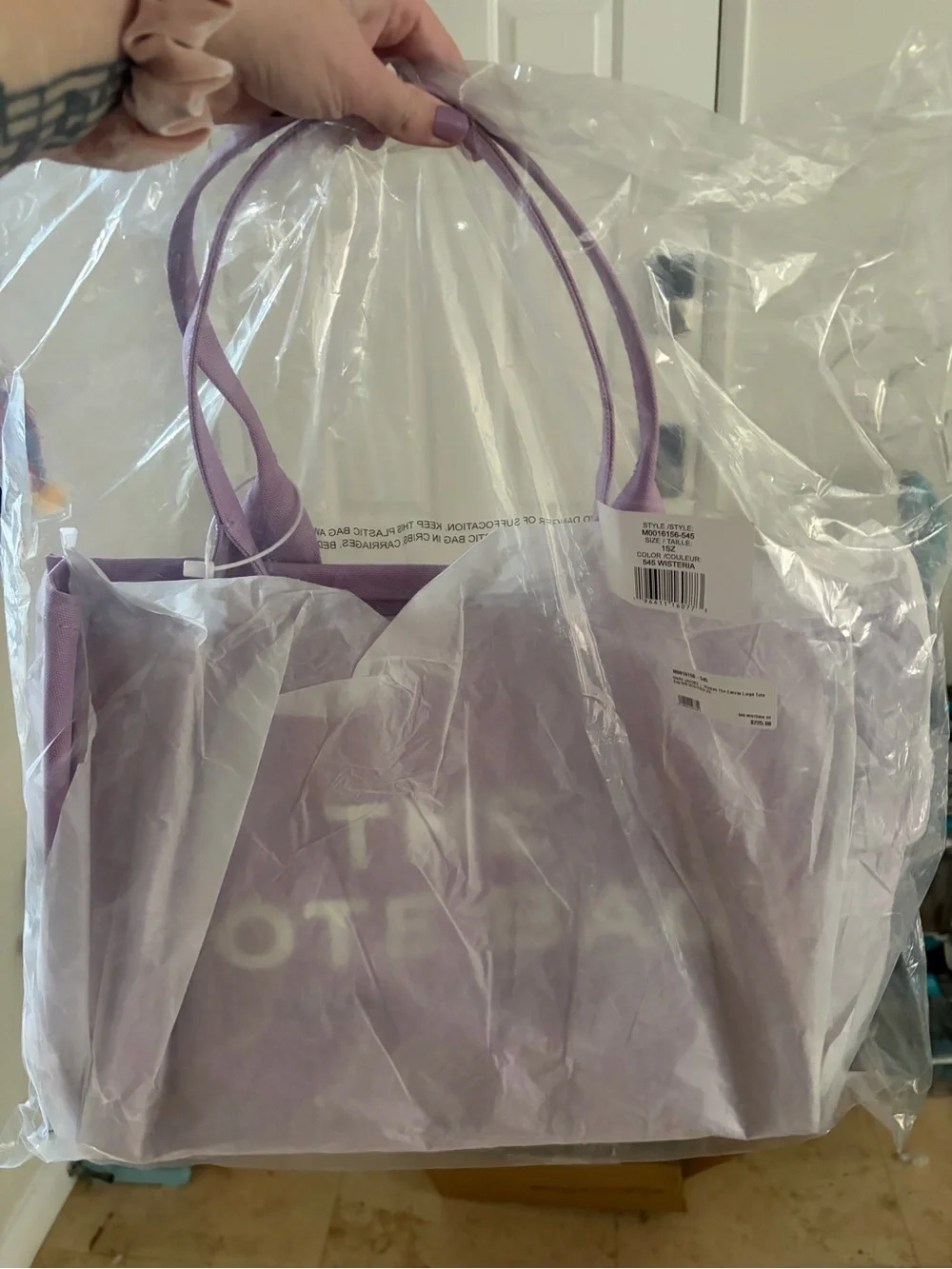 NWT Marc Jacobs The Canvas Large Tote Bag Wisteria Purple